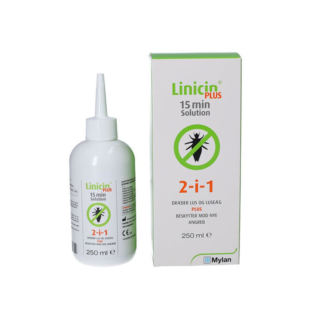 Linicin plus 2-i-1 dræber lus og luseæg plus beskytter mod nye angreb 250ml