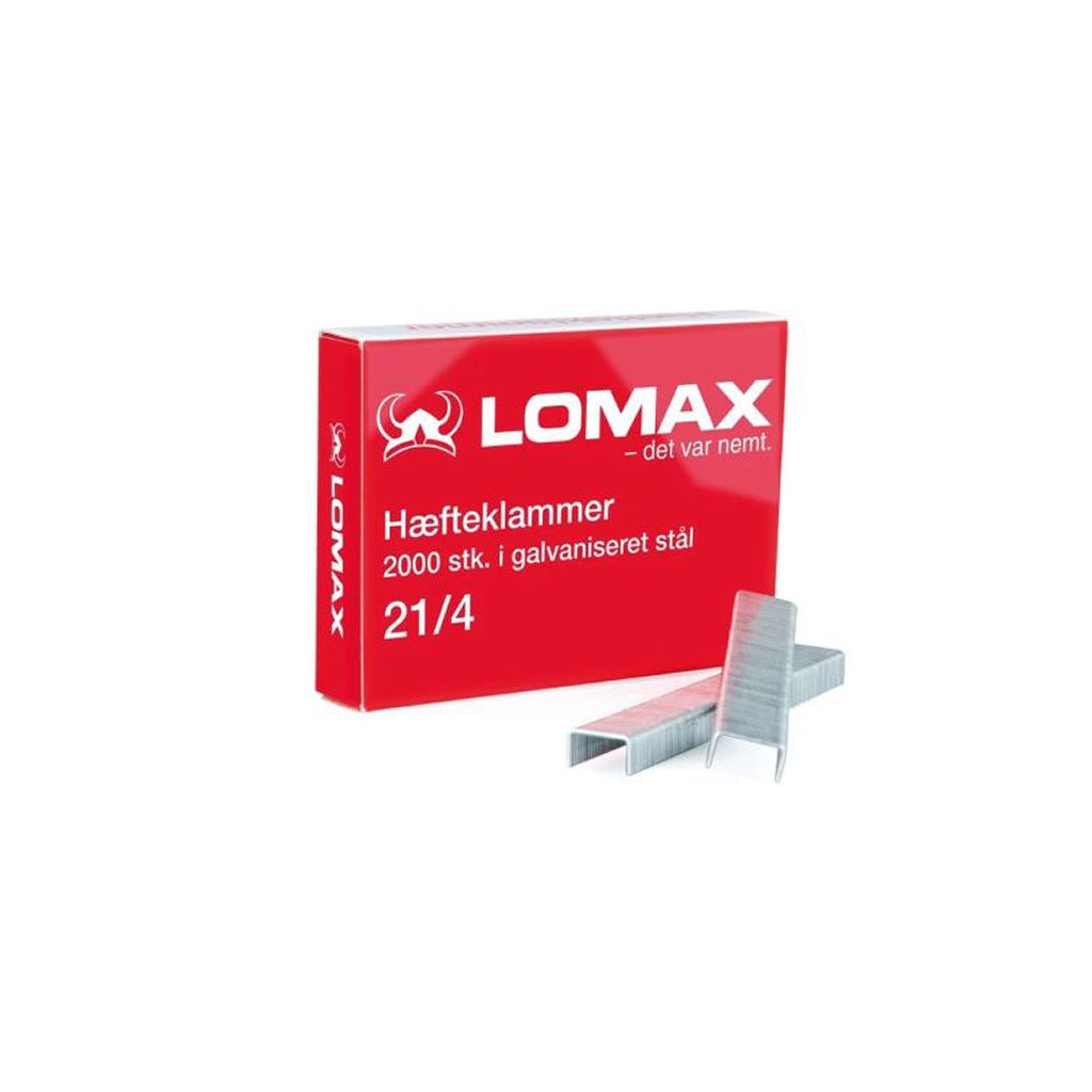Lomax hæfteklammer 2000 stk. i galvaniseret stål 21/4 
