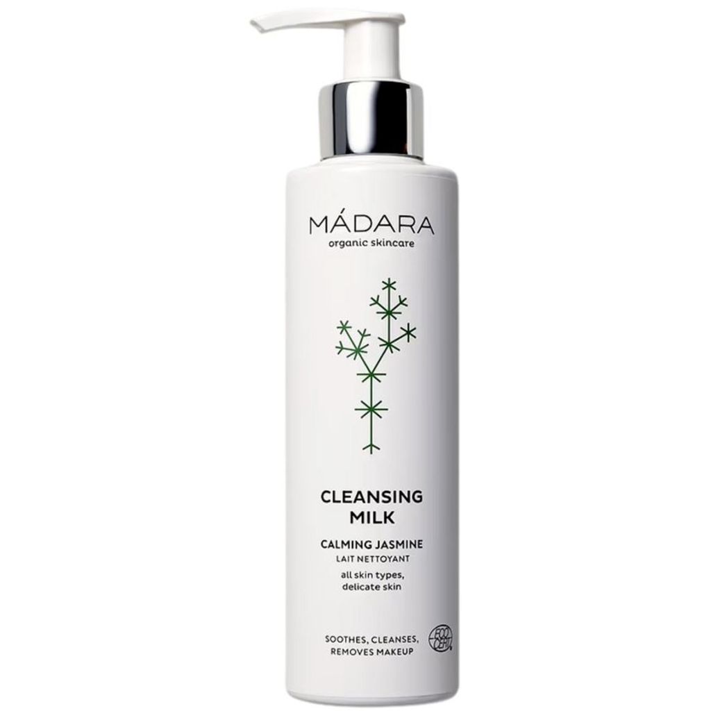 Madara organic skincare cleansing milk calming jasmine all skin types 200ml