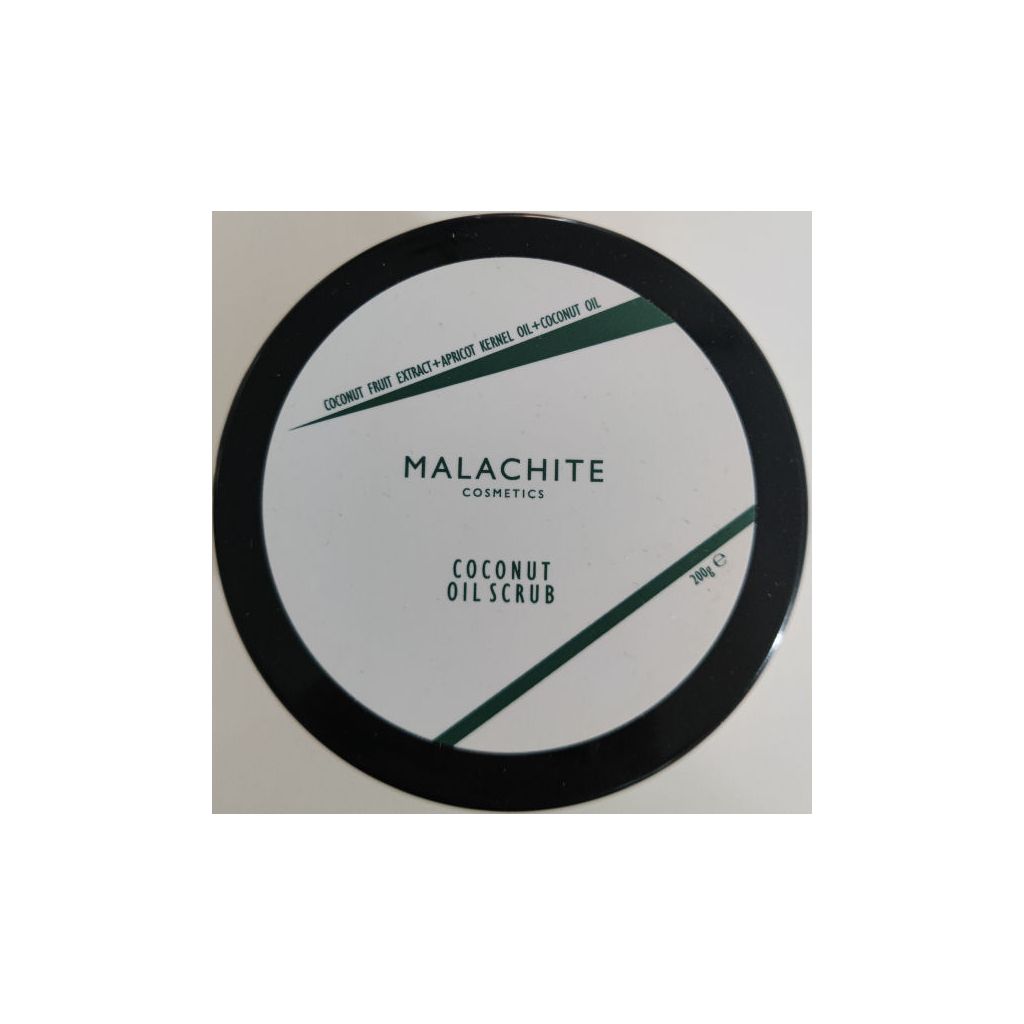 Malachite cosmetics coconut oil scrub 200g (dato)