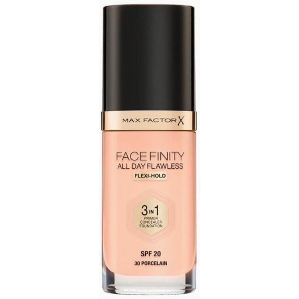 Max factor X facefinity all day flawless 3 in 1 primer concealer foundation SPF20 30 porcelain 30ml