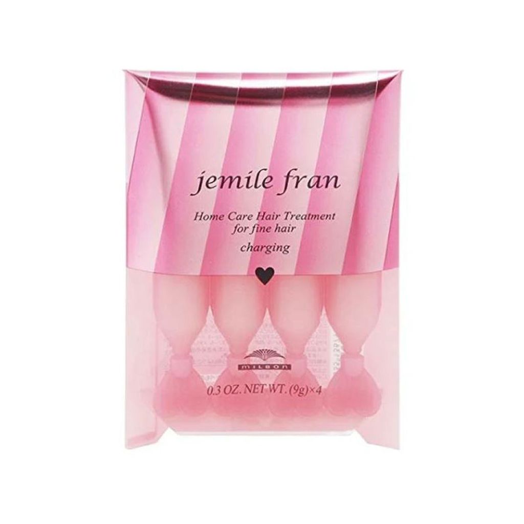 Milbon jemile fran home care hair treatment for fine hair 4x9g