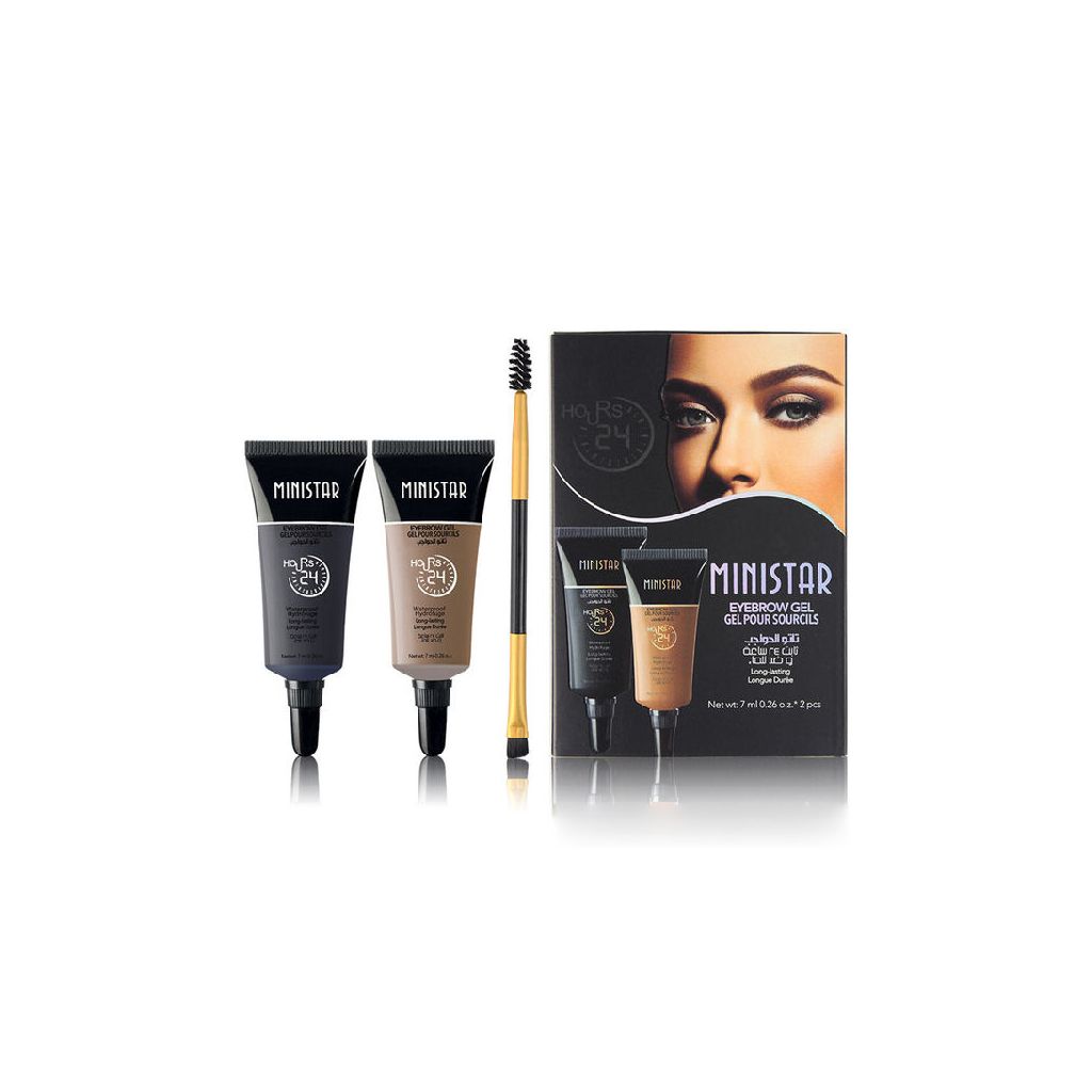 Ministar eyebrow gel with lexury eyebrow brush 7ml
