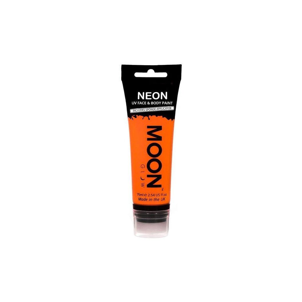 Moon glow neon uv face & body paint neon orange 75ml