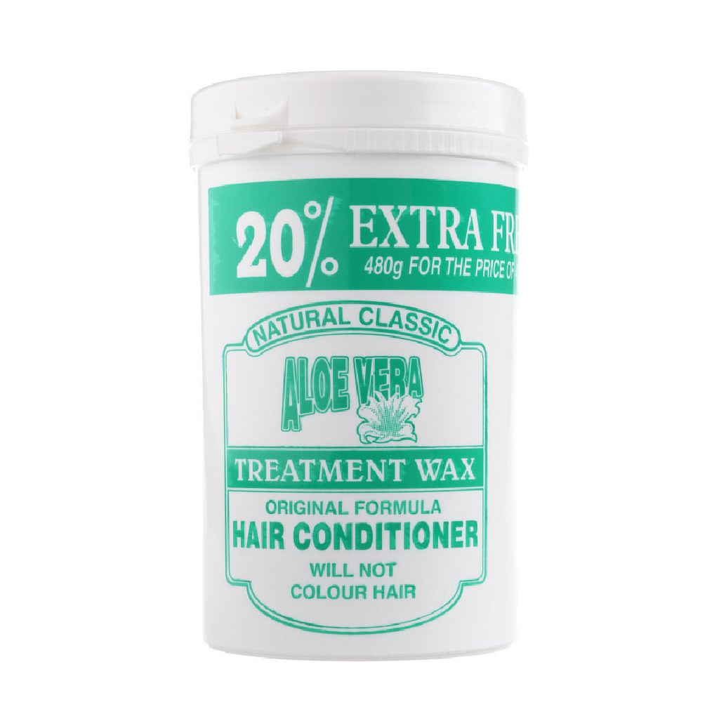 Natural classic aloe vera treatment wax original formula hair conditioner 480g