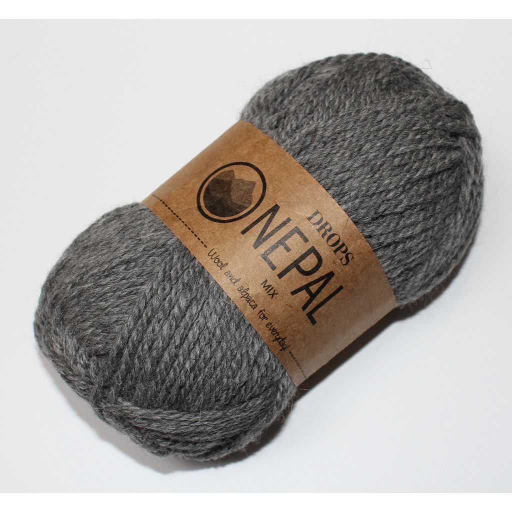 Drops garn Nepal, Mellemgrå color 0517, 50 gram