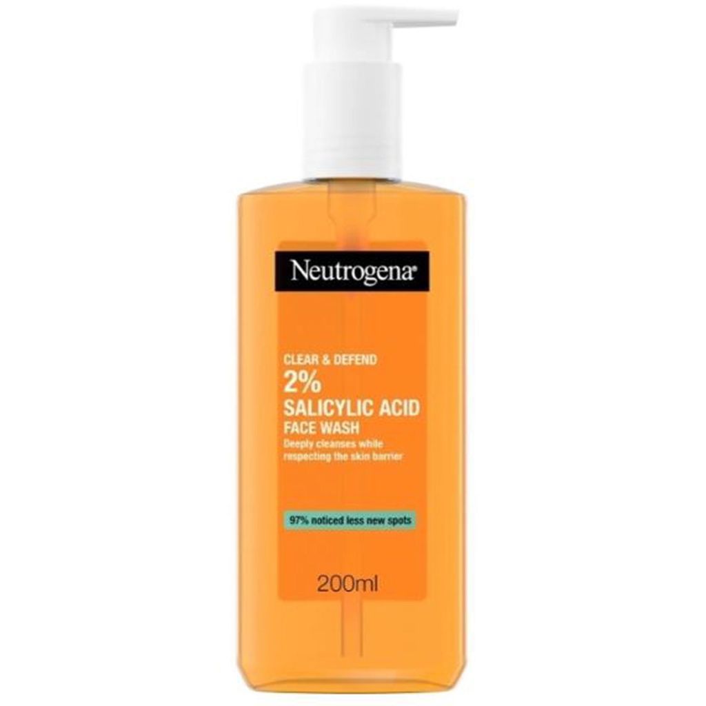 Neutrogena clear & defend 2% salicylic acid face wash 200ml