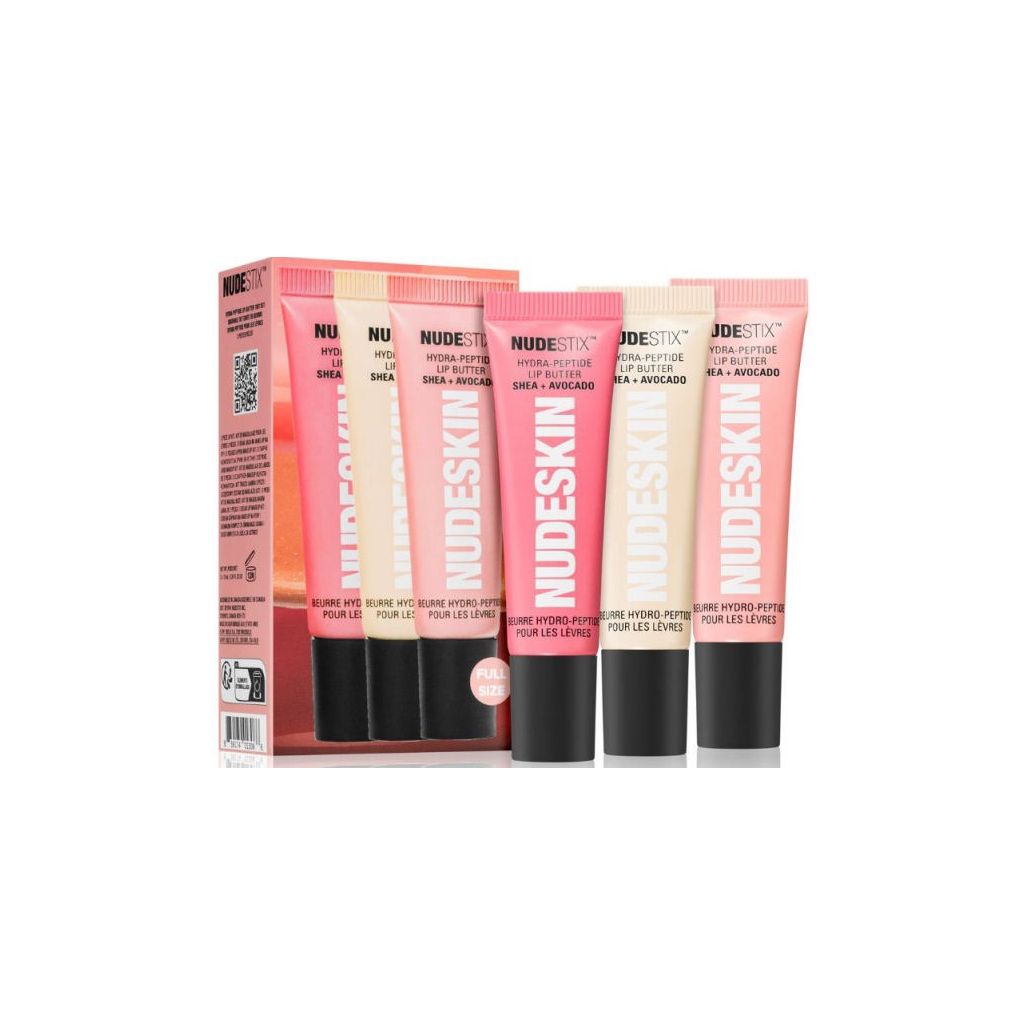 Nudestix nude juicy plump lips hydra-peptide lip butter tint set - 3 dele