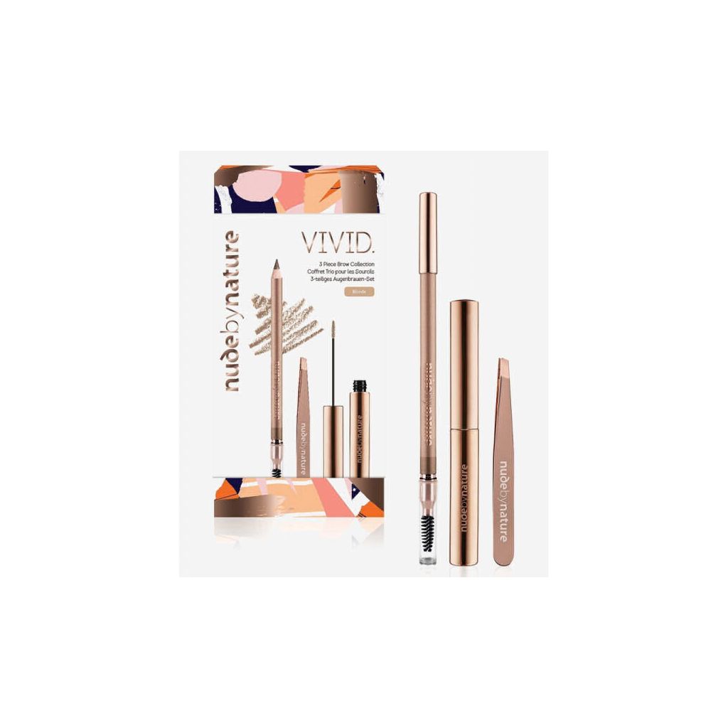 Nude by nature vivid 3 piece brow collection blonde