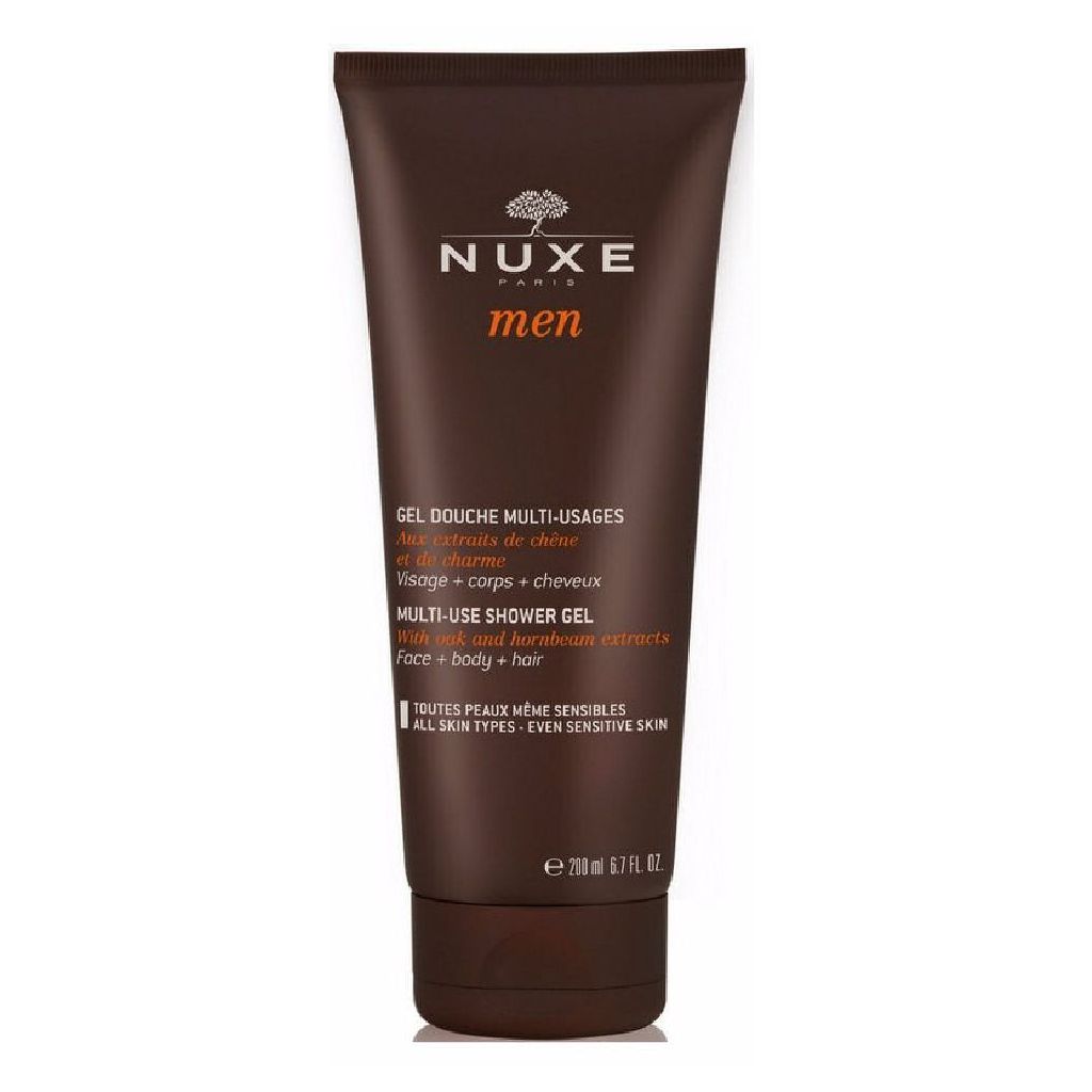 Nuxe paris men multi-use shower gel with oak and hornbeam extracts 200ml