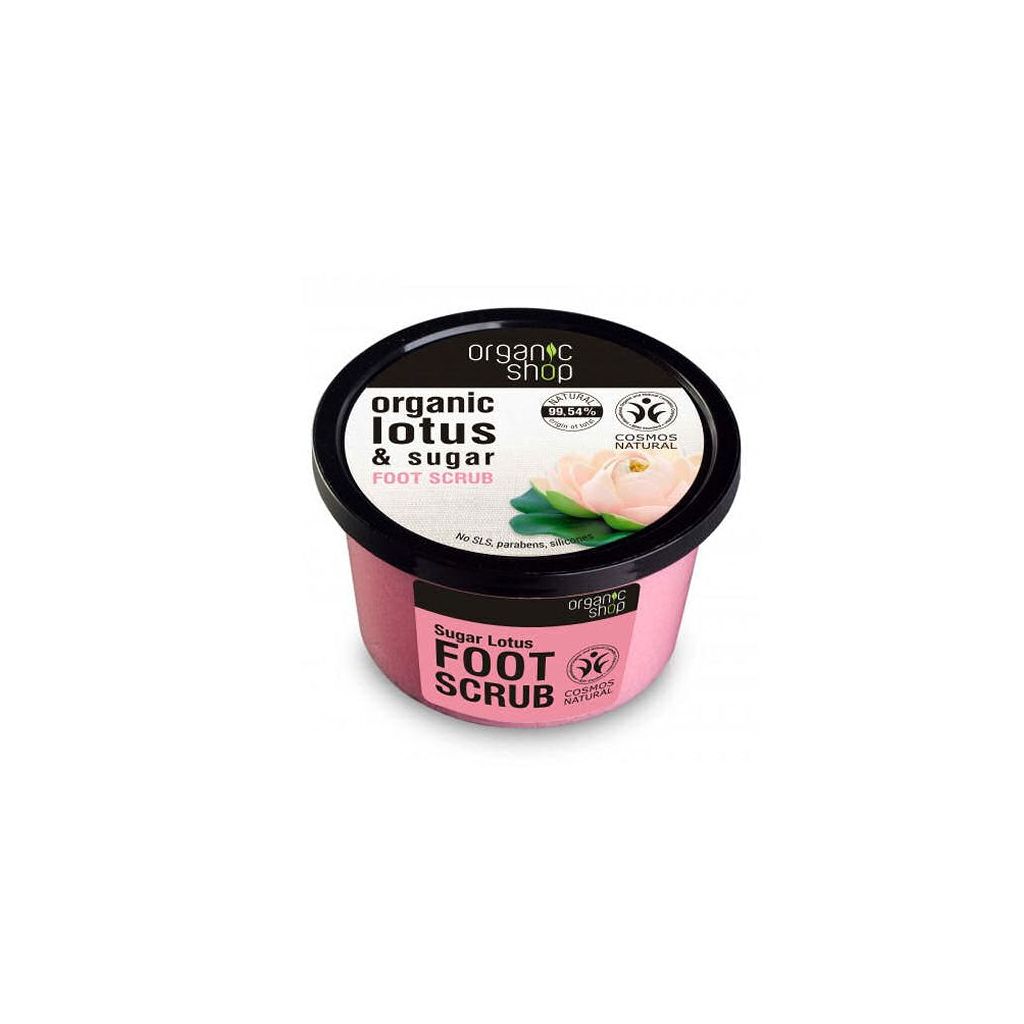Organic shop lotus & sugar foot scrub 250ml