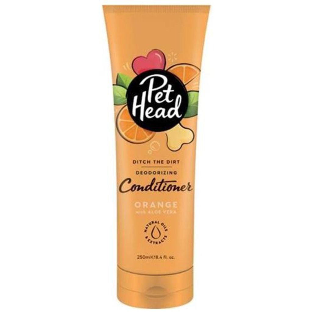 Pet head ditch the dirt deodorizing conditioner orange with aloe vera til hunde 250ml