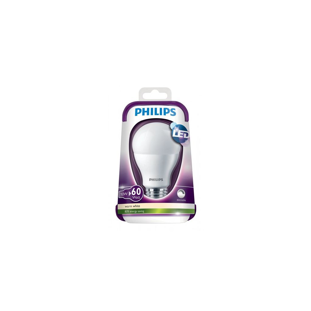 Philips LED varm hvid 10,5 W (60W)
