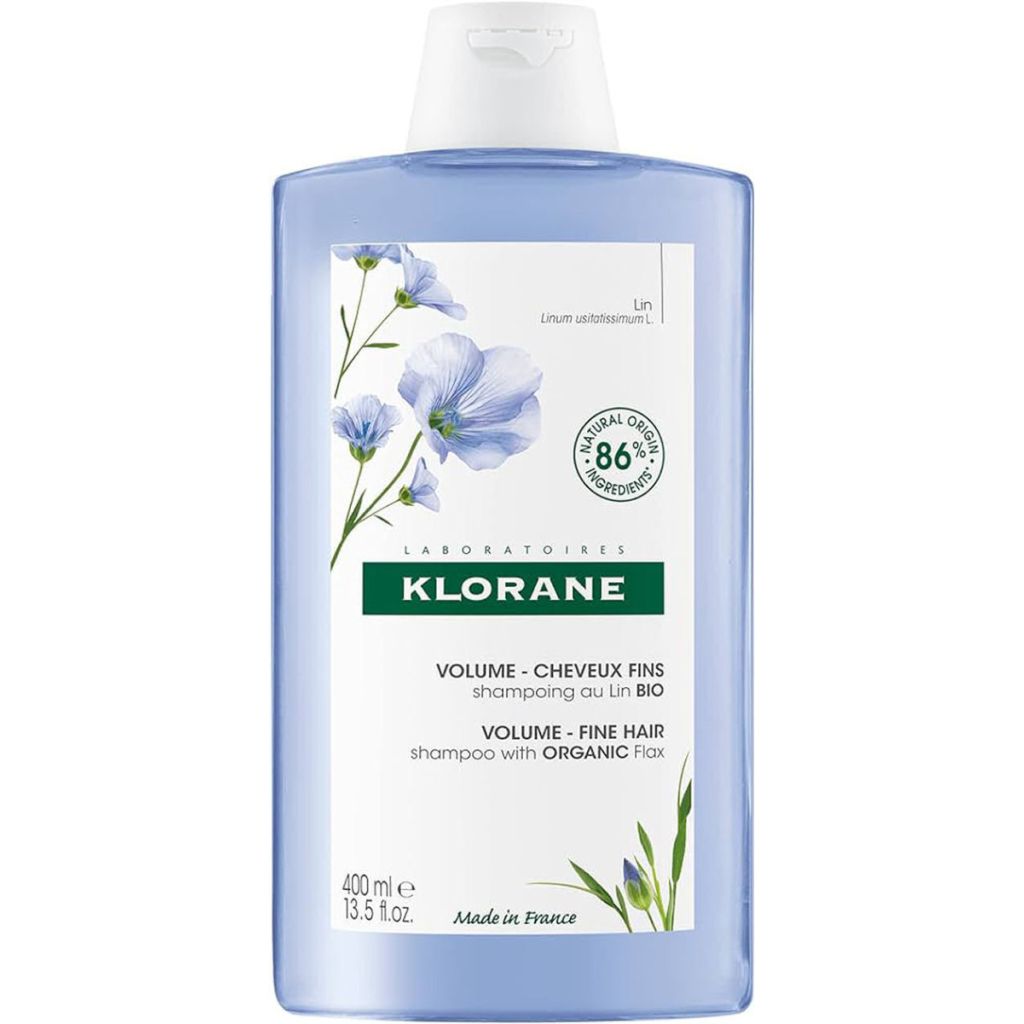 Pierre fabre klorane shampoo with organic flax volume fine hair 400ml