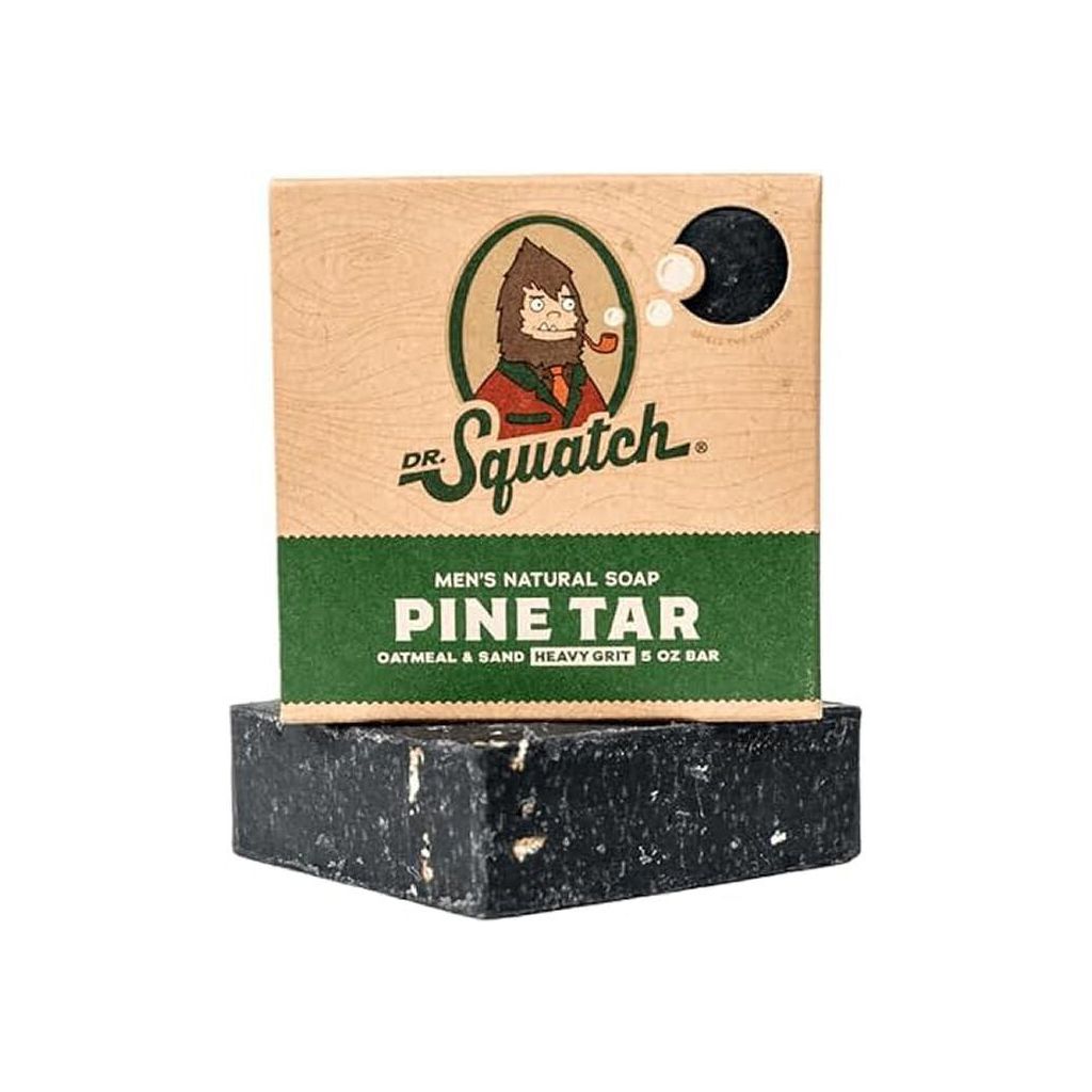 Dr. Squatch men's natural soap pine tar oatmeal & sand heavy grit 141.7g