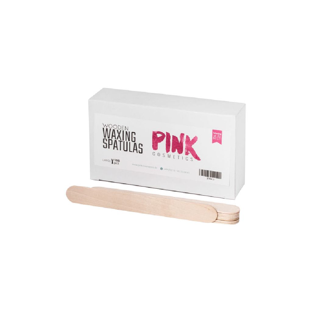 Pink cosmetics wooden waxing spatulas large 100pcs