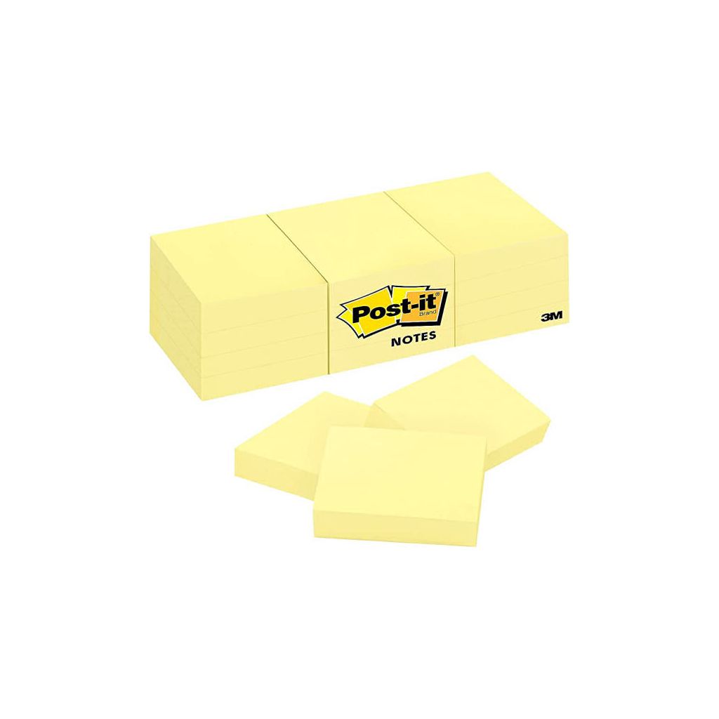 Post-it notes 3M 653 38mm x 51mm 100 ark 12pk