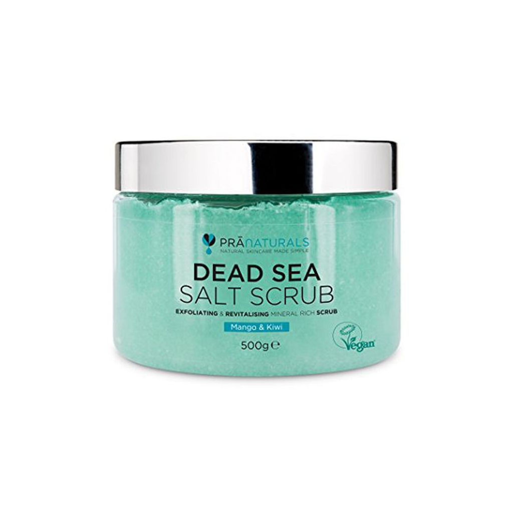 Pranaturals dead sea salt scrub mango & kiwi 500g