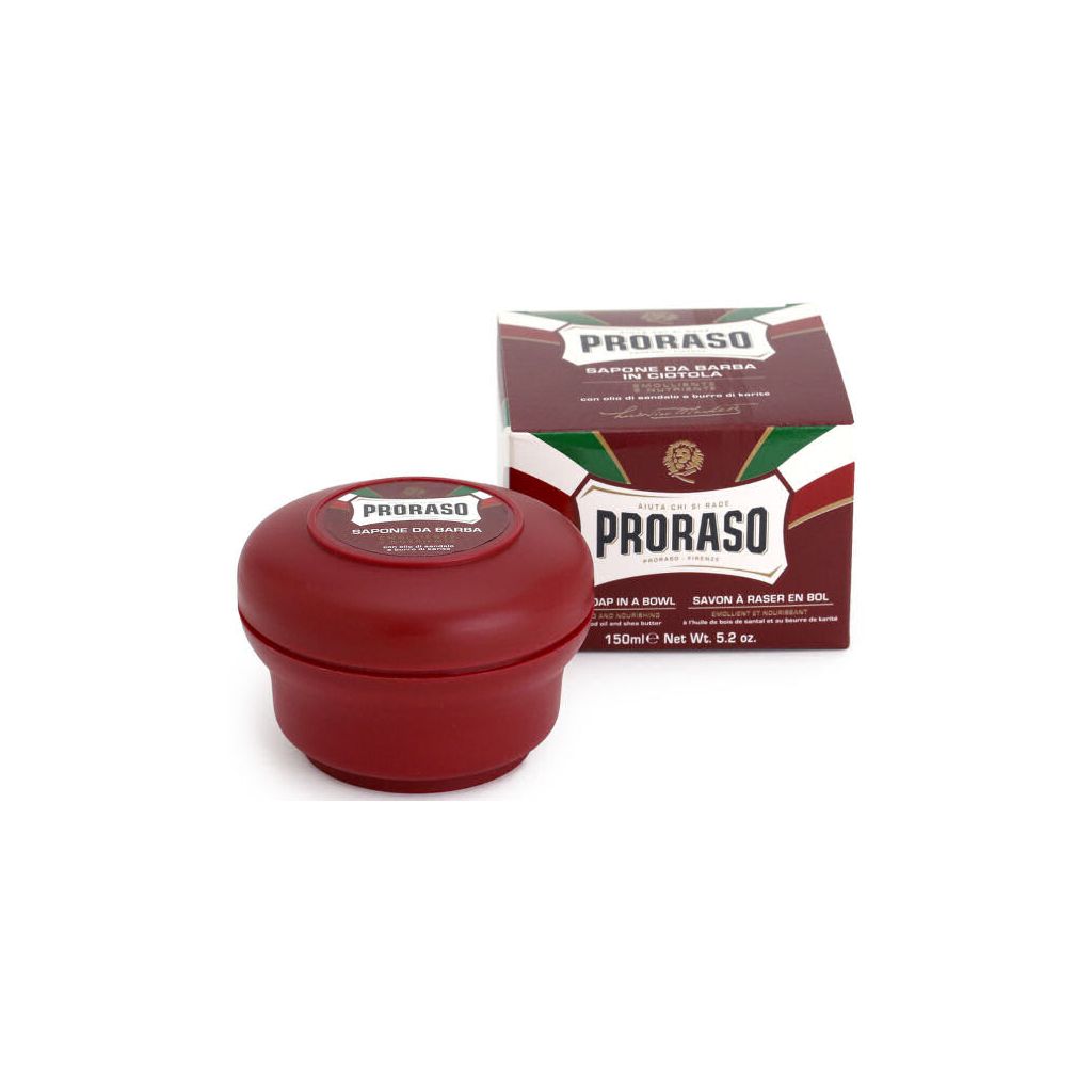 Proraso firenze shaving soap in a bowl coarse beards with sandalwood oil and shea butter 150ml
