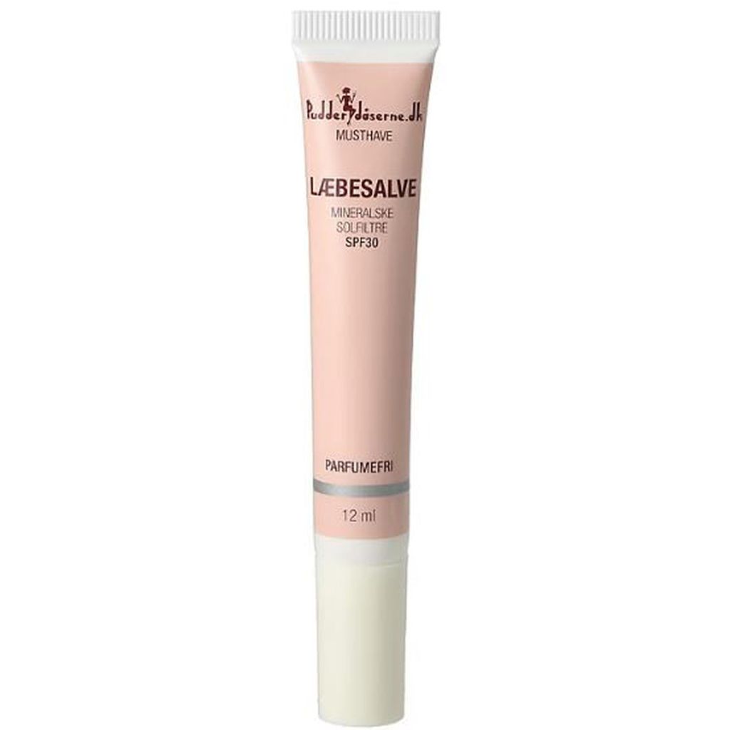 Pudderdåserne musthave læbesalve mineralske solfilter SPF30 parfumefri 12ml
