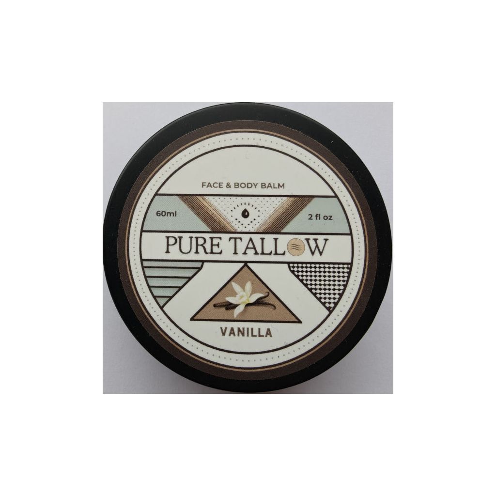 Pure tallow face & body balm vanilla 60ml