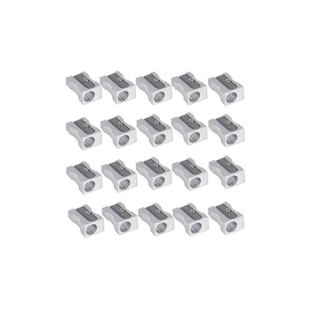 Q-connect metal pencil sharpeners single hole 20 stk.