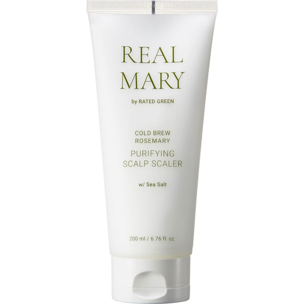 Real mary by rated green cold brew rosemary purifying scalp scaler with sea salt 200ml