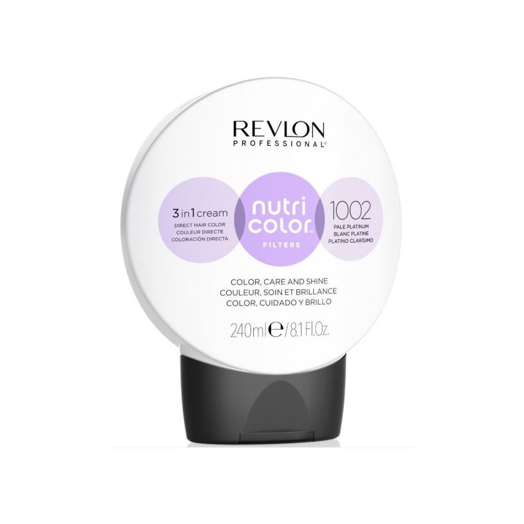 Revlon professional nutri color filters 3in1 cream direct hair color 1002 pale platinum 240ml 