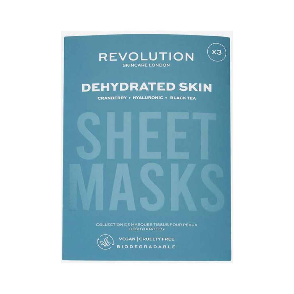 Revolution skincare london sheet masks dehydrated skin 3 stk.