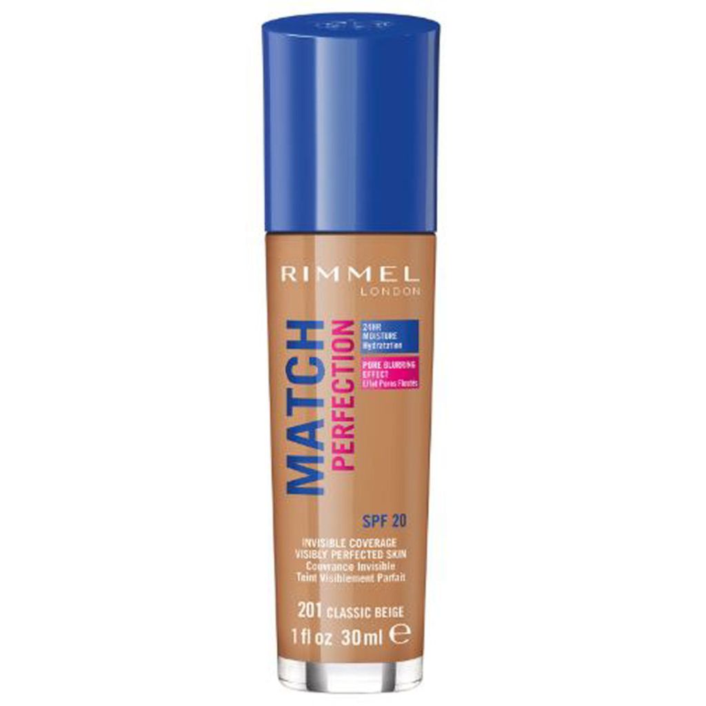 Rimmel london match perfection invisible coverage SPF20 201 classic beige 30ml