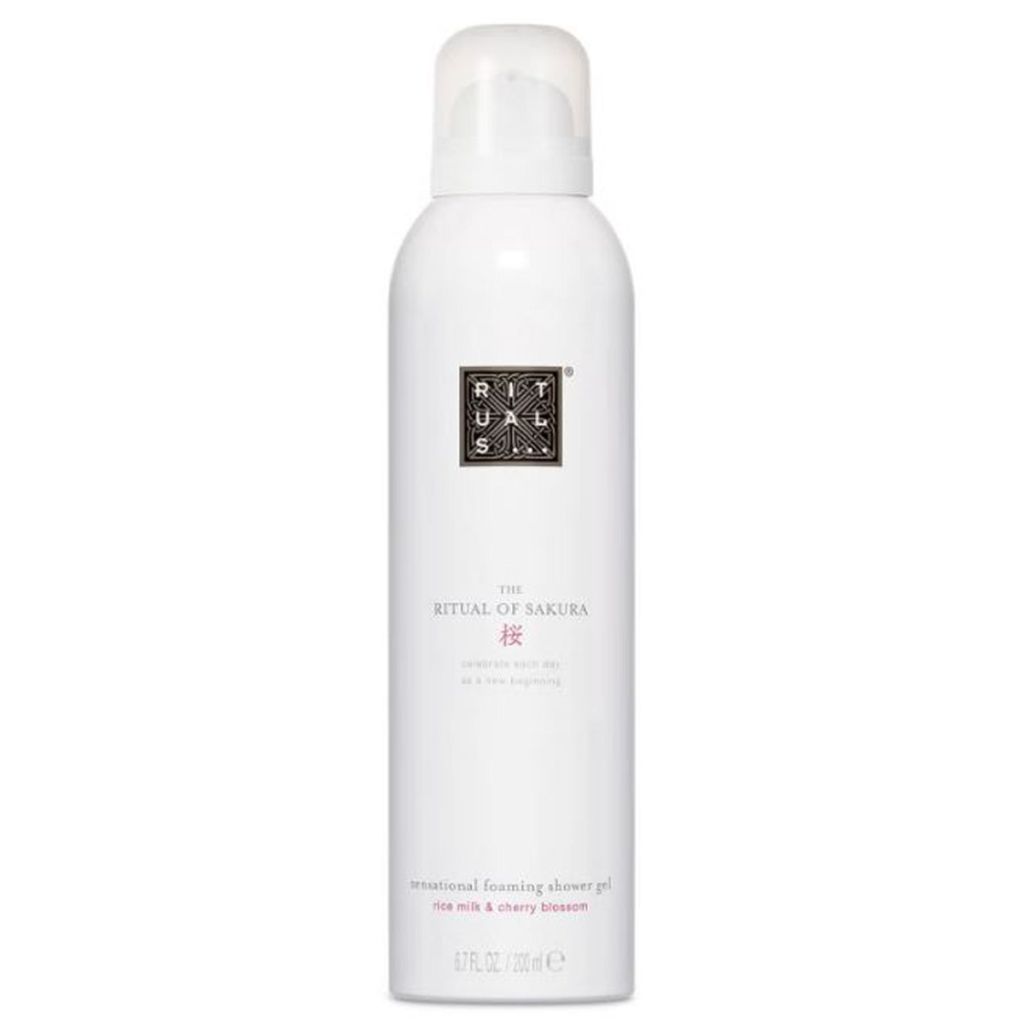 Rituals the ritual of sakura zensational foaming shower gel rice milk & cherry blossom 200ml