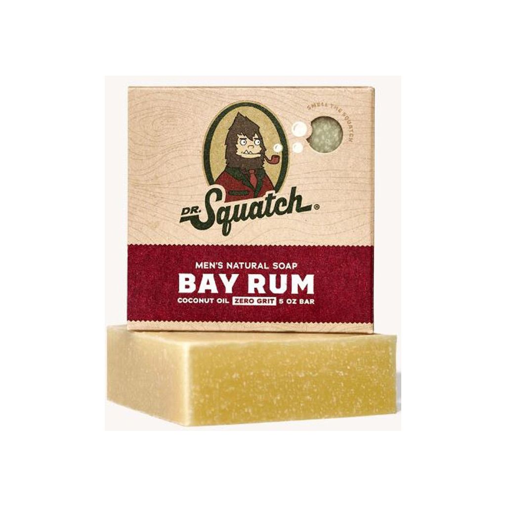 Dr. Squatch men's natural soap bay rum coconut oil zero grit 141.7g