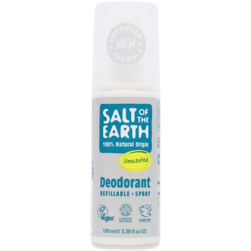 Salt of the earth 100% natural origin deodorant reffable spray unscented 100ml