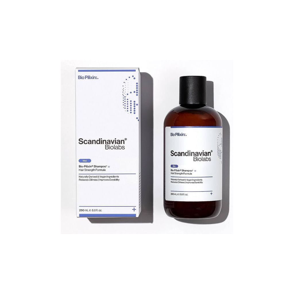 Scandinavian biolabs men bio-pilixin shampoo hair strength formula 250ml