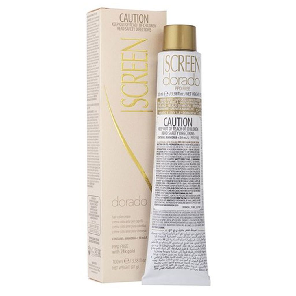 Screen dorado hair color cream with 24k gold 7DR copper golden blonde 100ml