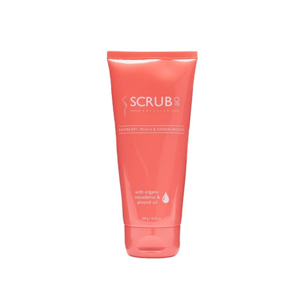 Scrub off bodyscrub raspberry peach & sandalwood 290g