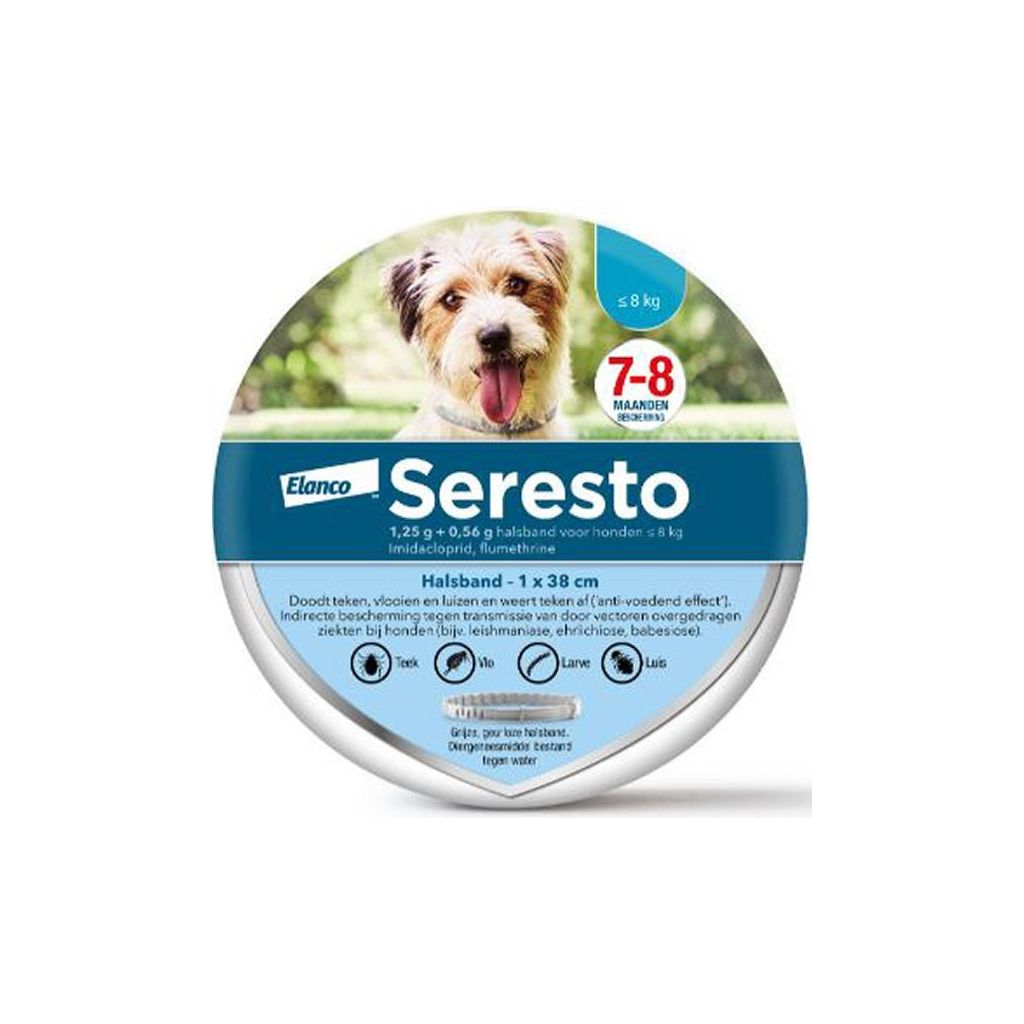 Elanco seresto flåt halsbånd 38cm under 8kg