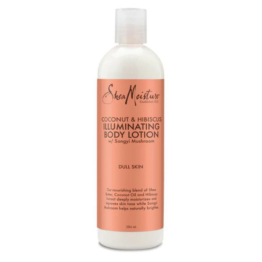 Shea moisture coconut & hibiscus illuminating body lotion with songyi mushroom 384ml