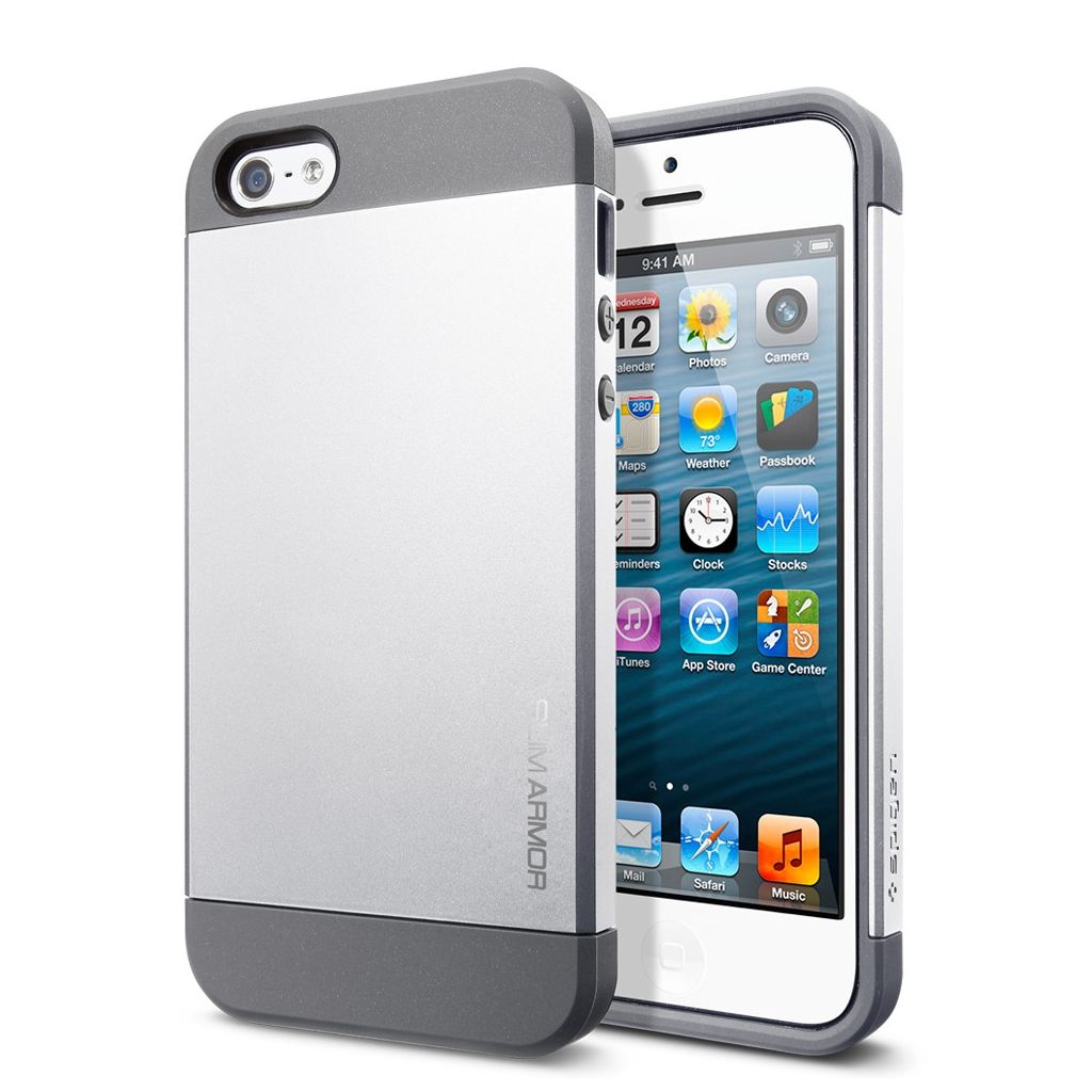 SGP Case Slim Armor Satin Silver for iPhone 5