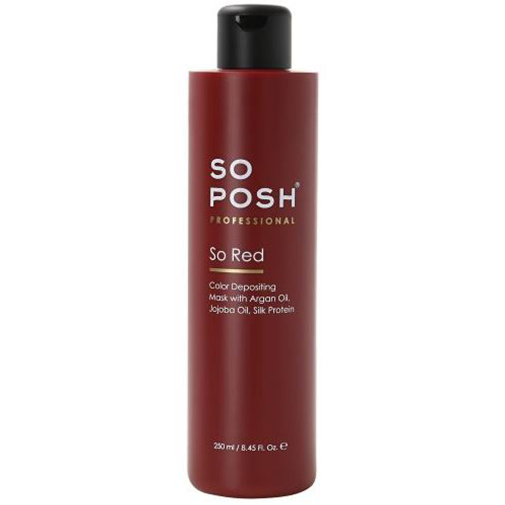 So posh professional so red color depositing mask with argan oil jojoba oil silk protein til dyr 250ml