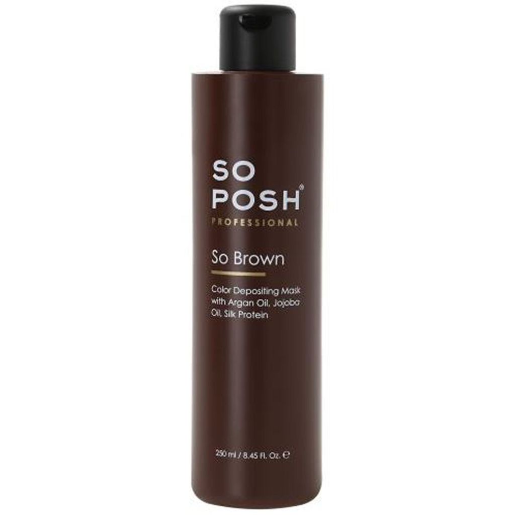 So posh professional so brown color depositing mask with argan oil jojoba oil silk protein til dyr 250ml