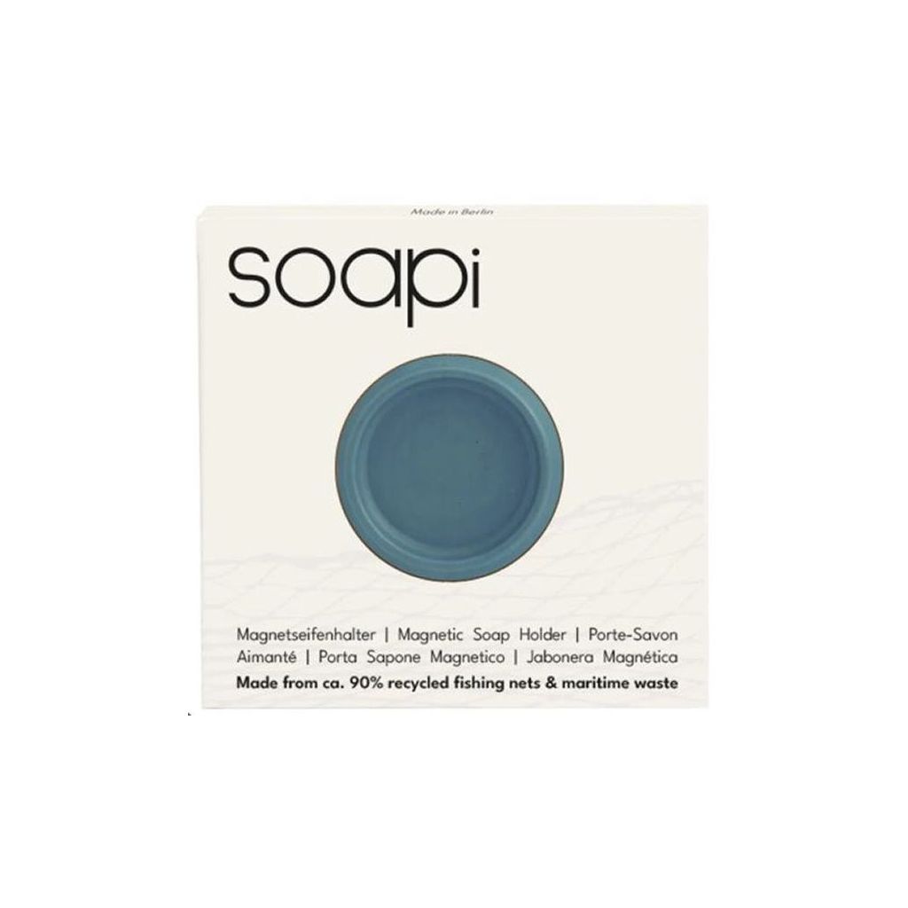 Soapi magnetic holder for solid shampoos and soap petroleum blå