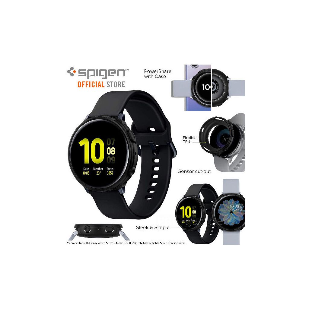 Spigen case for watch 44mm matte black for samsung galaxy watch active2
