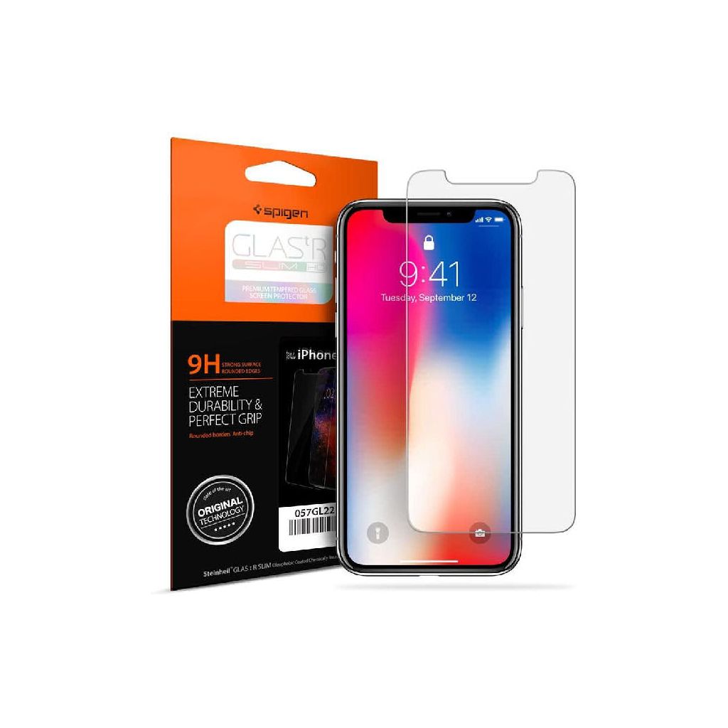 Spigen glas.tr slim HD premium tempered glass screen protector for iphone Xs/X