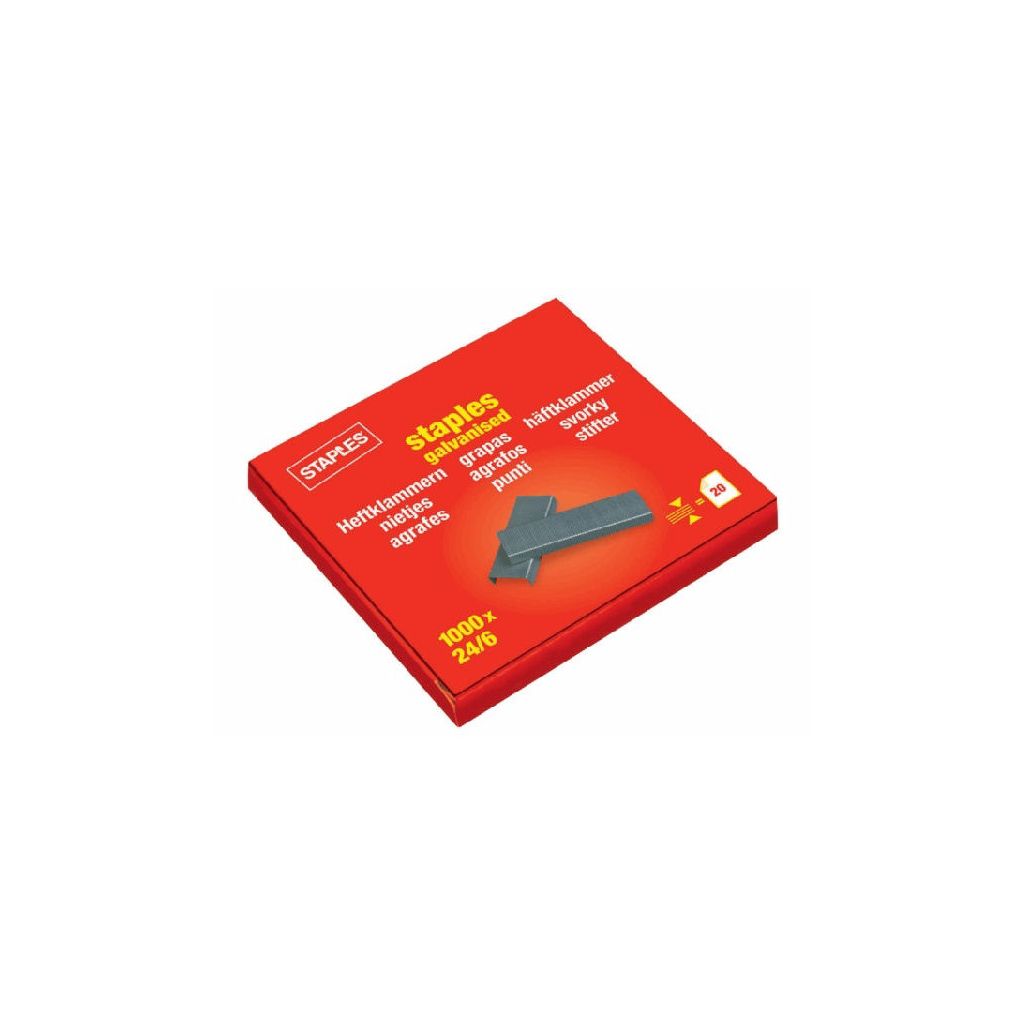 Staples hæfteklammer 24/6 1000 stk. 21946