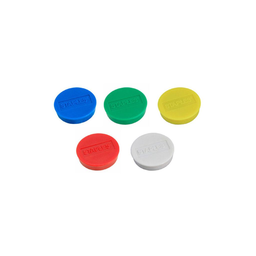 Staples magneter 30mm 10 stk. assorteret farver