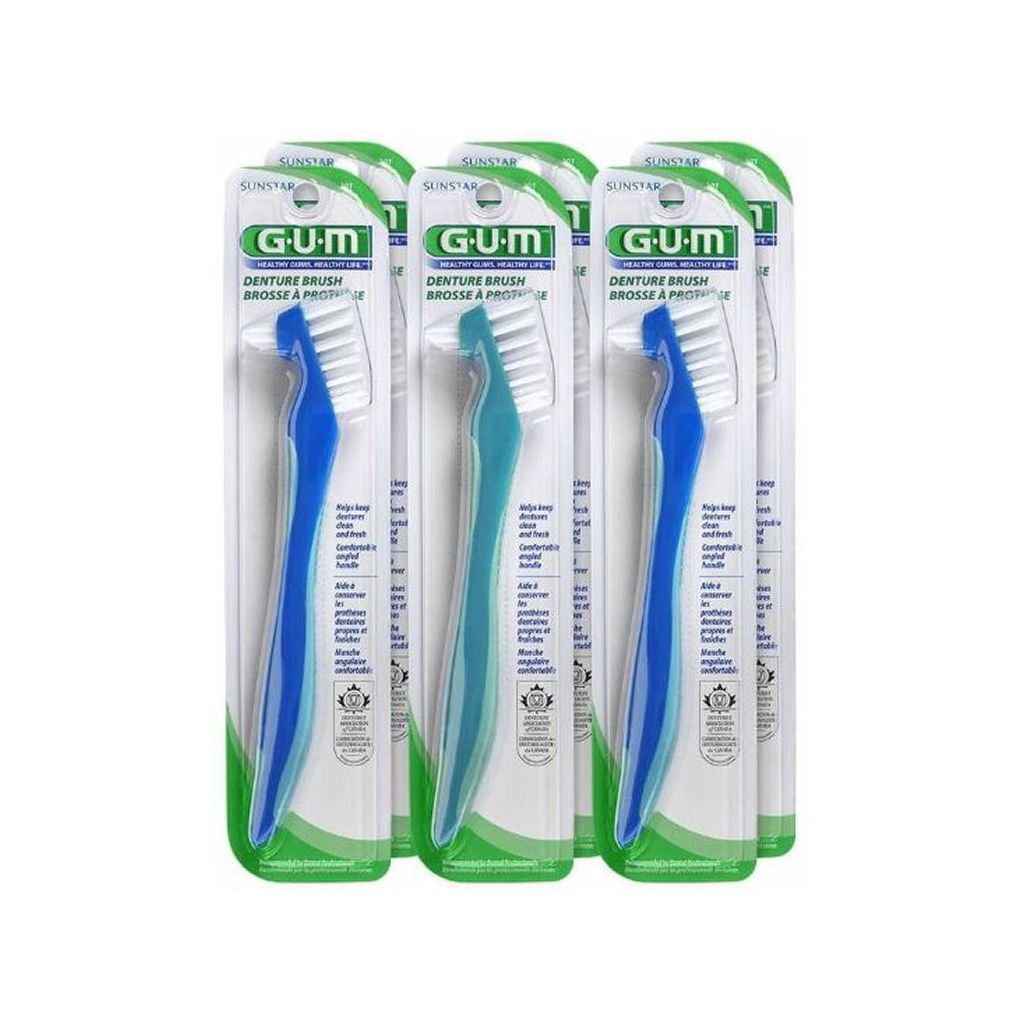 Sunstar GUM denture brush assorteret farver 6 stk