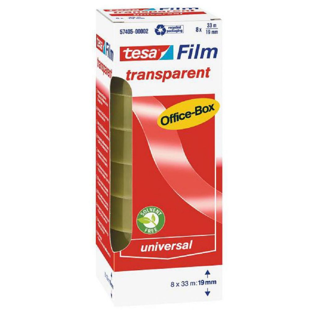 Tesa film transparent tape 19mm 33m 8 pack