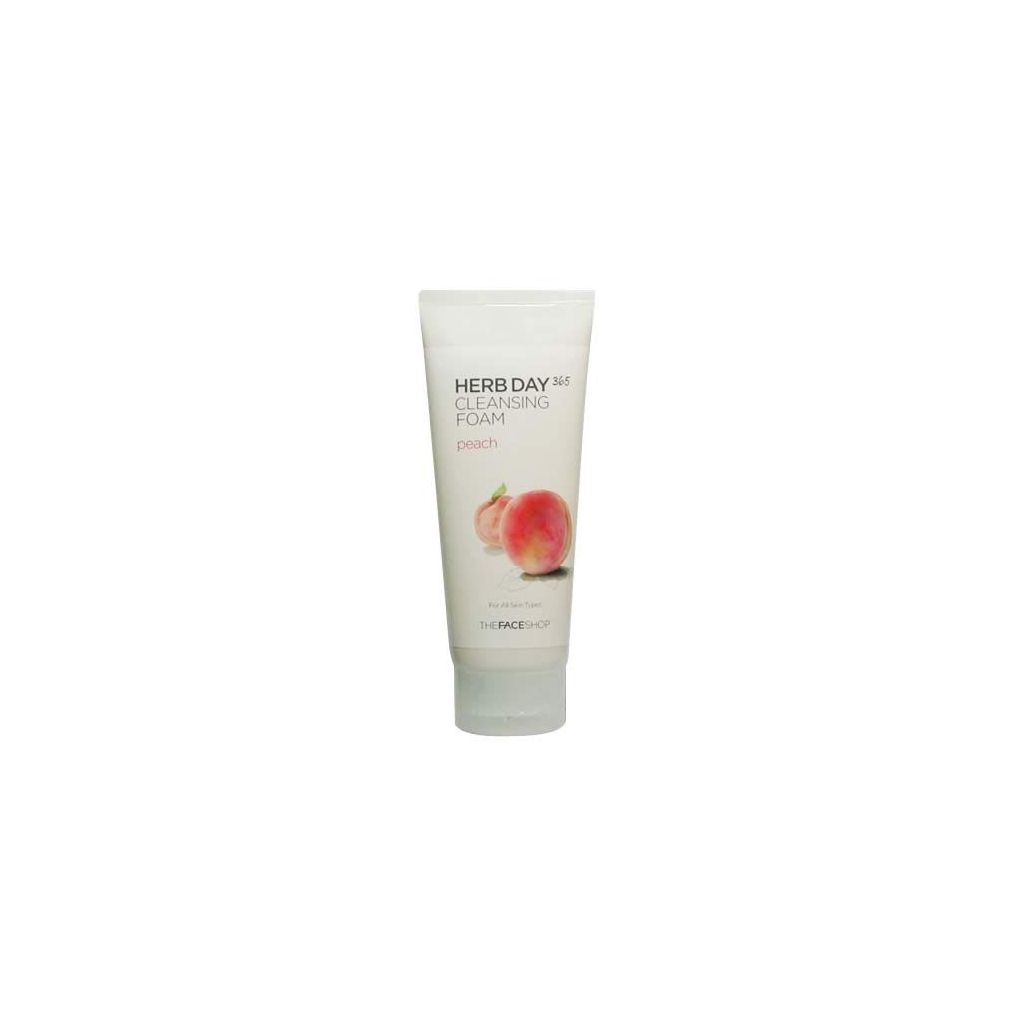 The face shop cleansing foam herb day 365 peach