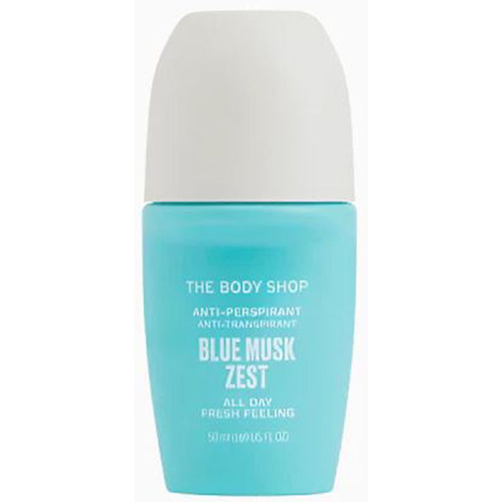 The body shop anti-perspirant blue musk zest all day fresh feeling 50ml